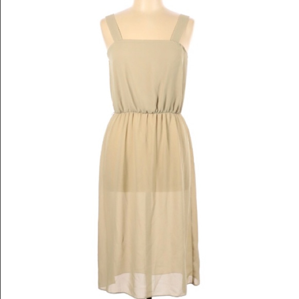 Tan Sleveless Casual Dress Size 12